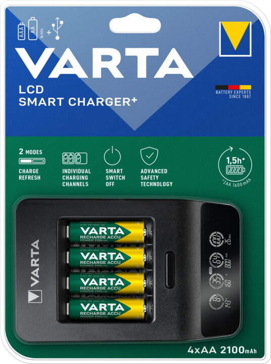 VARTA nabíječka Smart Charger+ s LCD_1096053433