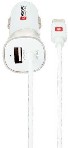 SKROSS USB Type-C nabíjecí autoadaptér, integrovaný kabel + 1x USB, 5400mA_1431926269