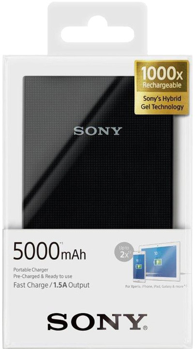 Sony CP-V5AB přenosný zdroj USB, 5000mAh, černá_617685287