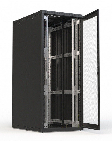 CONTEG 4X Serverový rozvaděč 19&quot;, 800x1200mm, 42U, zatížení 1200kg, černá_392355070