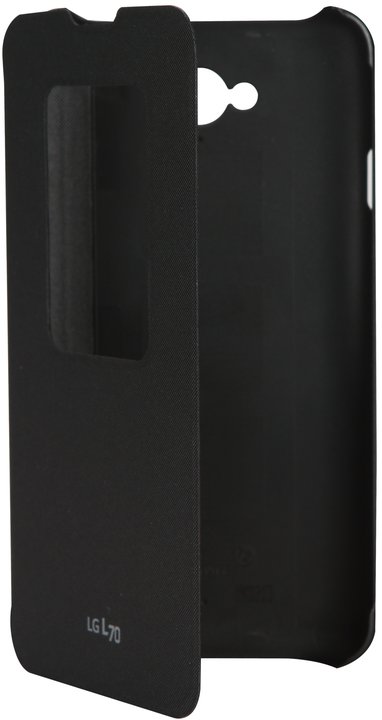 LG flipové pouzdro QuickWindow CCF-400 pro LG L70, černá_1572031975