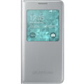 Samsung S-view EF-CG850B flipové pouzdro pro Galaxy Alpha (SM-G850), stříbrná