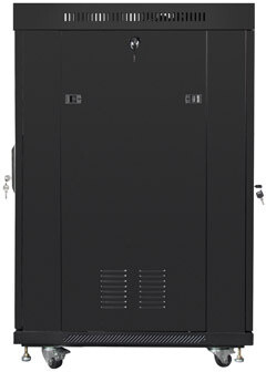 Lanberg FF01-8822-12BL, volně stojící rozvaděč, 22U/800x1000, skleněné dveře, černá_1041753084