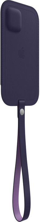 Apple kožený návlek s MagSafe pro iPhone 12 Pro Max, tmavě fialová_150122527