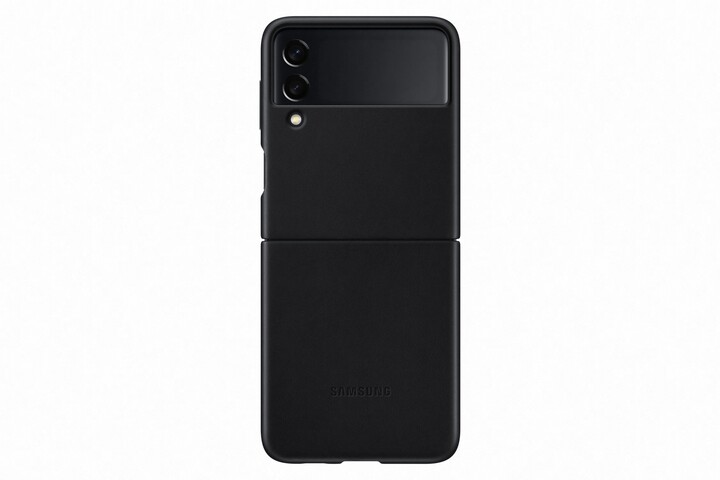 Samsung zadní kryt pro Galaxy Z Flip3, kožený, černá_1377543064