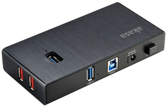 Akasa USB hub Elite 10EX, 10x USB 3.0, 2 nabíjecí porty, černý_754607840