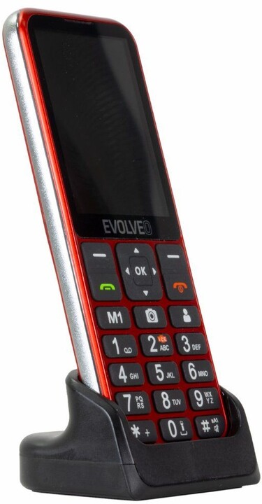 Evolveo EasyPhone LT s nabíjecím stojánkem, červená_141526382