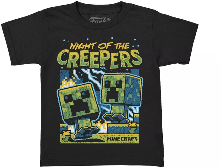 Tričko Minecraft- Blue Creeper, dětské + figurka Funko Pocket POP! (9-10 let)_2117903949