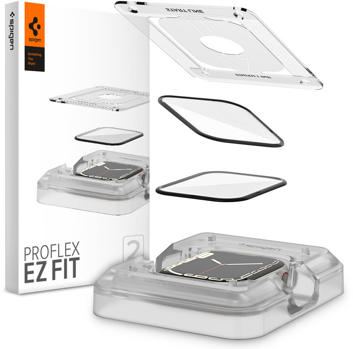 Spigen ochranné sklo ProFlex EZ Fit pro Apple Watch 7 41mm, 2ks_944166354