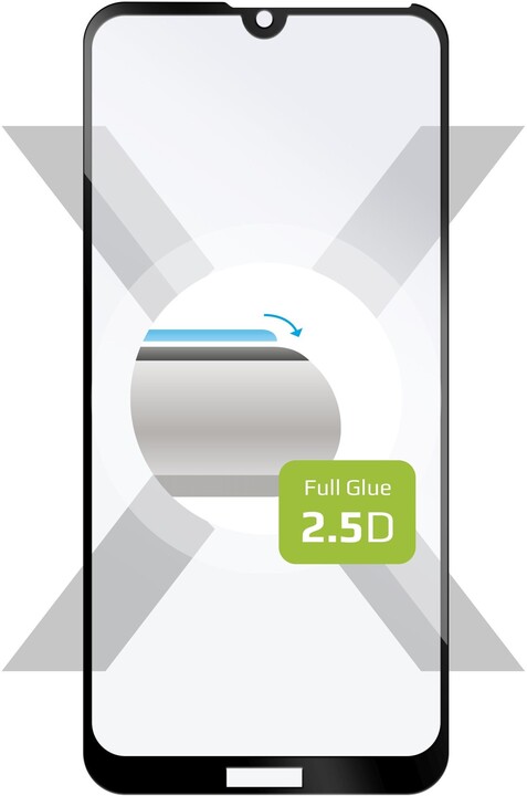 FIXED ochranné tvrzené sklo Full-Cover pro Huawei Y6 (2019), lepení přes celý displej, černá_600292054