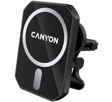 CANYON držák telefonu do ventilace auta MagSafe CM-15 pro iPhone 12/13, magnetický, wireless nabíjení 15W, USB-C