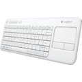 Logitech Wireless Touch Keyboard K400, CZ, bílá