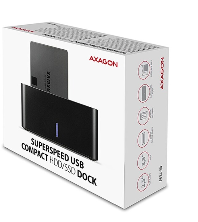 Externí box AXAGON USB 3.2 Gen1, černá_302185733
