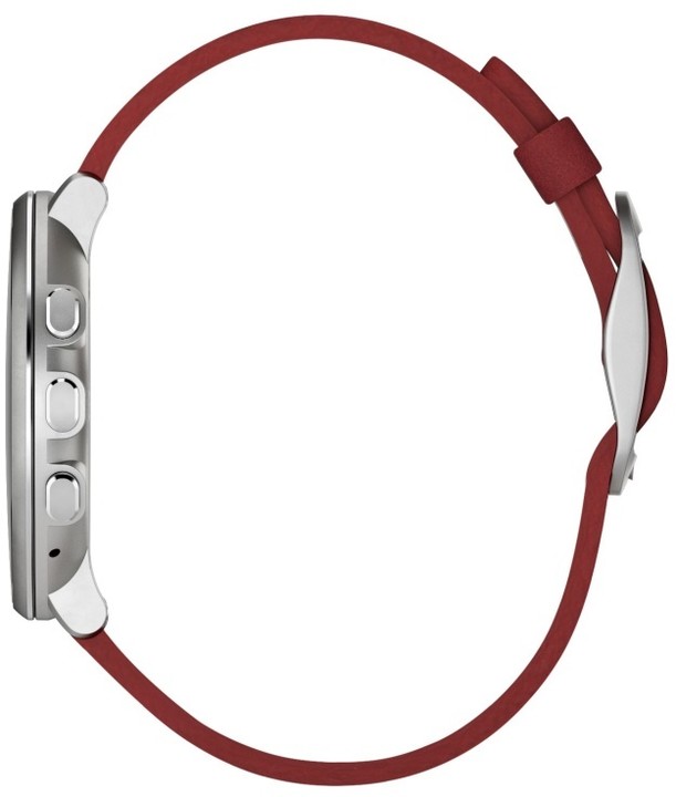 Pebble SmartWatch Time Round, 14mm pásek, stříbrná/červená_132365649