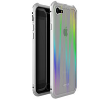 Luphie Aurora Magnet Hard Case Glass pro iPhone 7/8, stříbrno/bílá_239313309