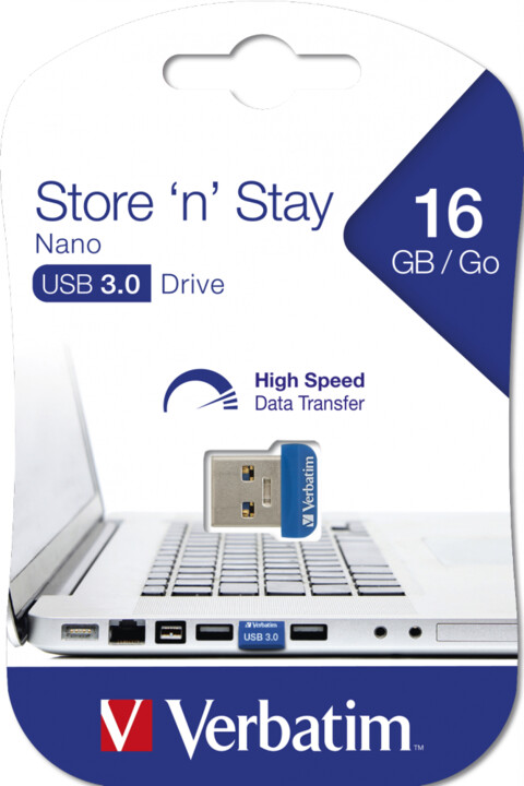 Verbatim Store &#39;n&#39; Stay NANO - 16GB, modrá_555660243