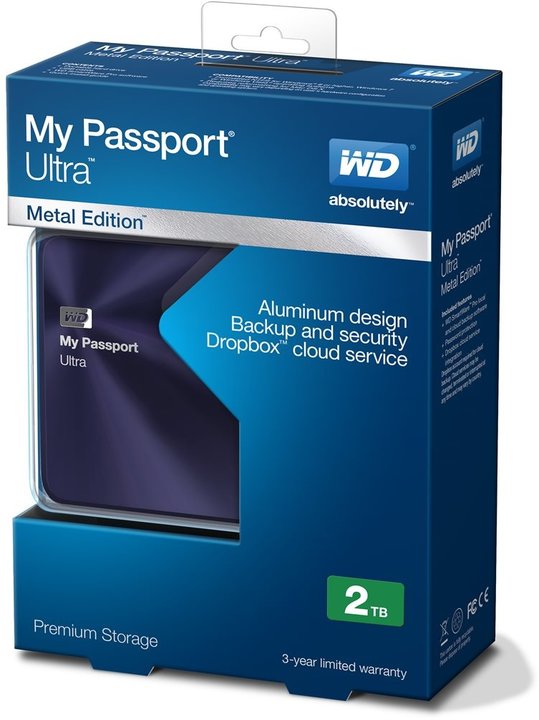 WD My Passport Ultra Metal - 1TB, modročerná_798647522