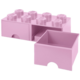 Úložný box LEGO, 2 šuplíky, velký (8), světle růžová