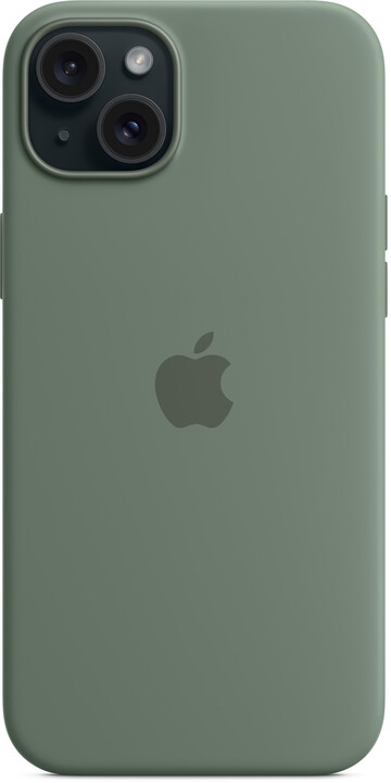 Apple Silikonový kryt s MagSafe pro iPhone 15 Plus, cypřišově zelená_1892327206