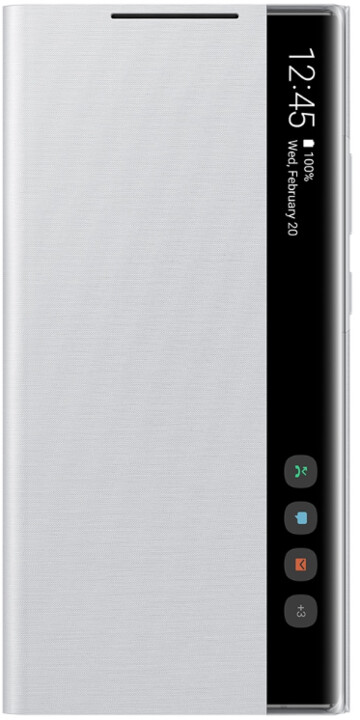 Samsung flipové pouzdro Clear View pro Samsung Galaxy Note20 Ultra, stříbrná_553183365
