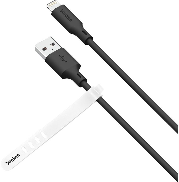 YENKEE kabel YCU 615 BK SILIC USB-A - Lightning, MFi, 1.5m, černá_144371244