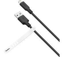 YENKEE kabel YCU 615 BK SILIC USB-A - Lightning, MFi, 1.5m, černá 37000045