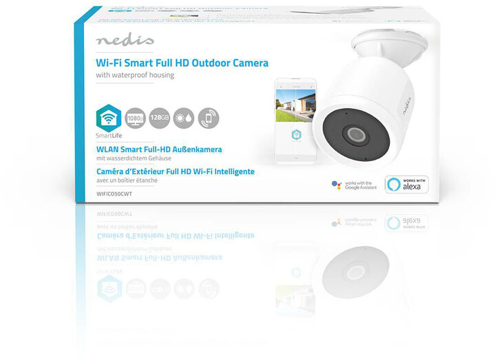 Nedis Wi-Fi Smart venkovní kamera, Full HD 1080p, IP65, Cloud/Micro SD_1942078768