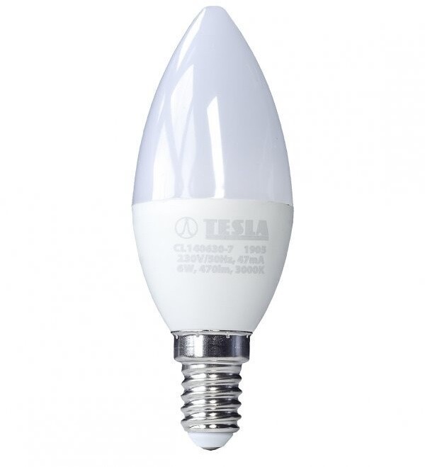 TESLA LED žárovka CANDLE svíčka, E14, 6W, 3000K, teplá bílá_1620054237