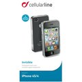 CellularLine Invisible zadní kryt pro iPhone 4/4S, průhledný + fólie_2086650601
