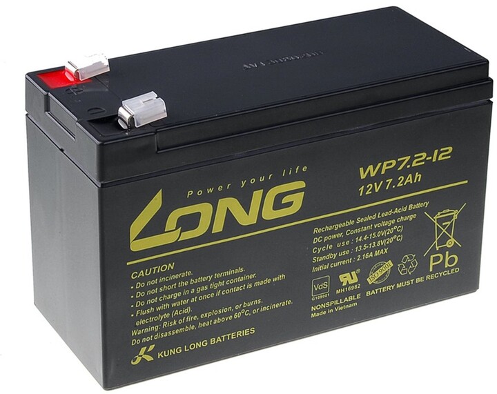 Avacom baterie Long 12V/7,2Ah, olověný akumulátor F2_1468339292