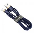 BASEUS kabel Cafule USB-A - Lightning, nabíjecí, datový, 2.4A, 1m, zlatá/modrá_466481591