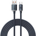 Baseus nabíjecí / datový kabel Crystal Shine Series USB-A - USB-C, 100W, 2m, černá_5776485