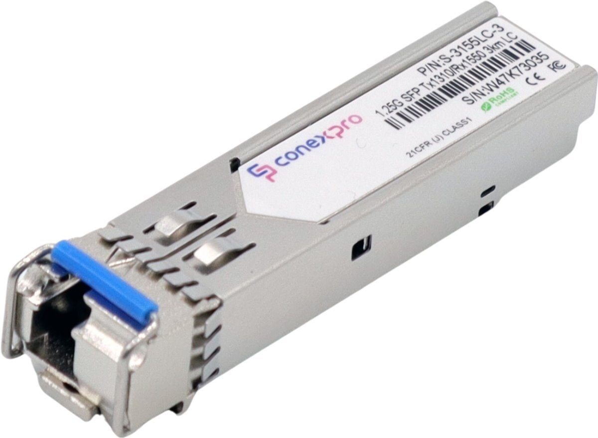 Conexpro SFP modul 1,25Gbit, SM, Tx1310/Rx1550nm, 3km, DDM, 1x LC - S-3155LC-3