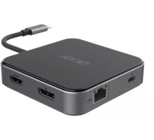 Acer dokovací stanice USB4 7v1, 2x USB-A, HDMI, DP, RJ45, Jack, USB-C, PD 100W HP.DSCAB.013