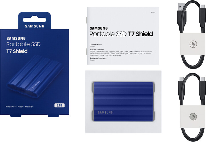 Samsung T7 Shield, 2TB, modrá_1185505665