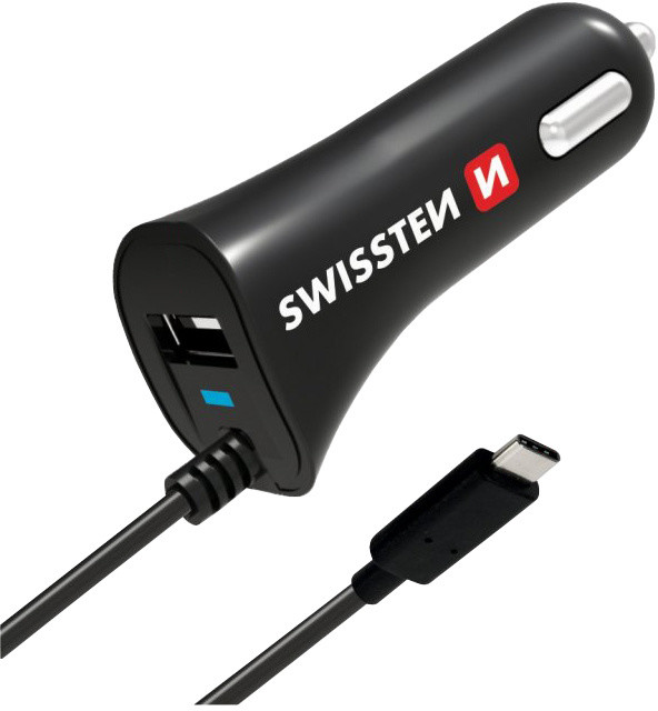 SWISSTEN autonabíječka USB-C a USB 2,4A Power_1110713048