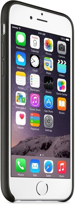 Apple Leather Case pouzdro pro iPhone 6, černá_1015302776