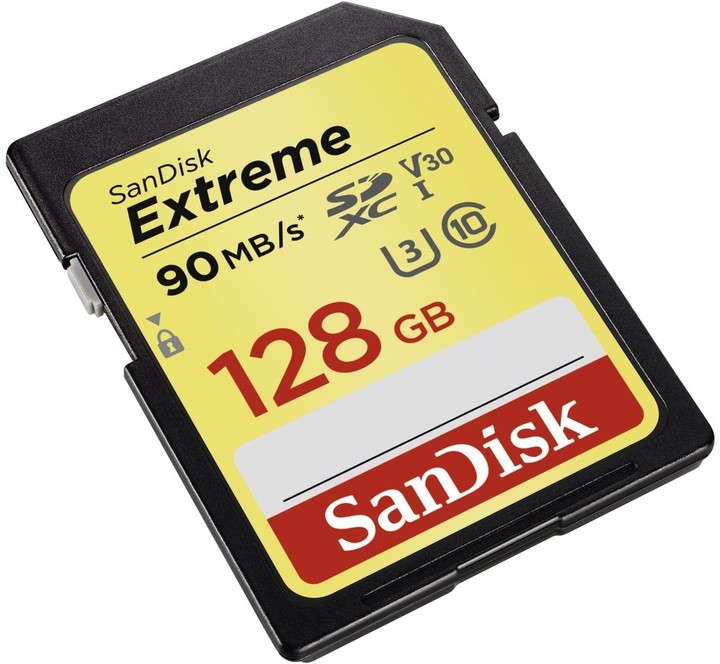 SanDisk SDXC Extreme 128GB 90MB/s UHS-I U3 V30_2063795097