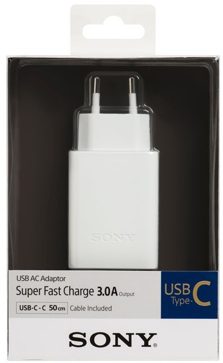 Sony USB AC adaptér CP-AD3 bílý, 3A, 1xUSB Type C_897411373