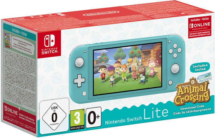 Nintendo Switch Lite, tyrkysová + Animal Crossing: New Horizons_1059125108