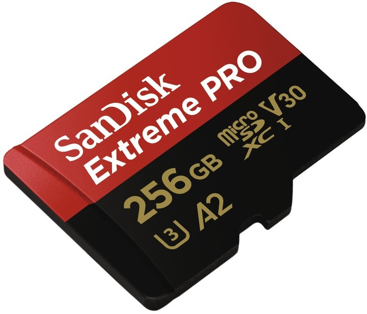 SanDisk Micro SDXC Extreme PRO 256GB 170 MB/s A2 UHS-I U3 V30 + SD adaptér