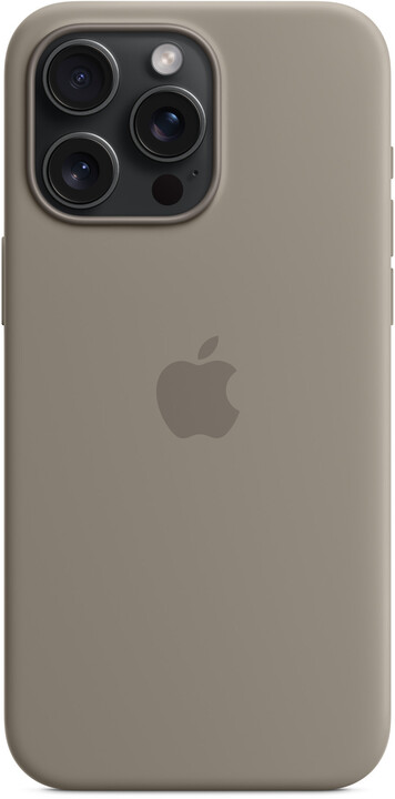 Apple Silikonový kryt s MagSafe pro iPhone 15 Pro Max, jílově šedá_666834603