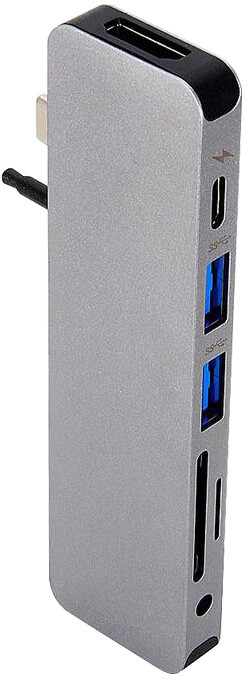 HYPER solo USB-C Hub pro MacBook &amp; ostatní USB-C zařízení, šedá_297492184