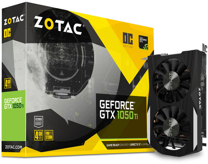 Zotac GeForce GTX 1050 Ti OC, 4GB GDDR5_1713985550