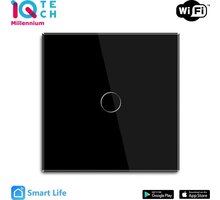 iQtech SmartLife chytrý vypínač 1x NoN, ZigBee, Černá - Rozbalené zboží