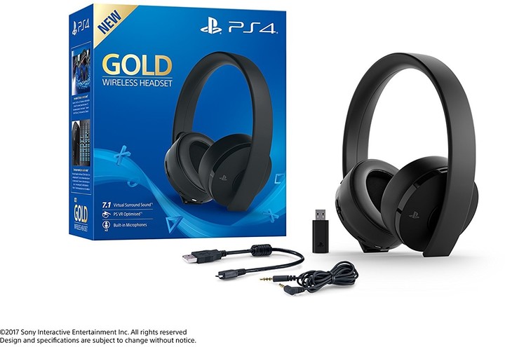Sony PS4 - Gold Wireless Headset, černá_667248213
