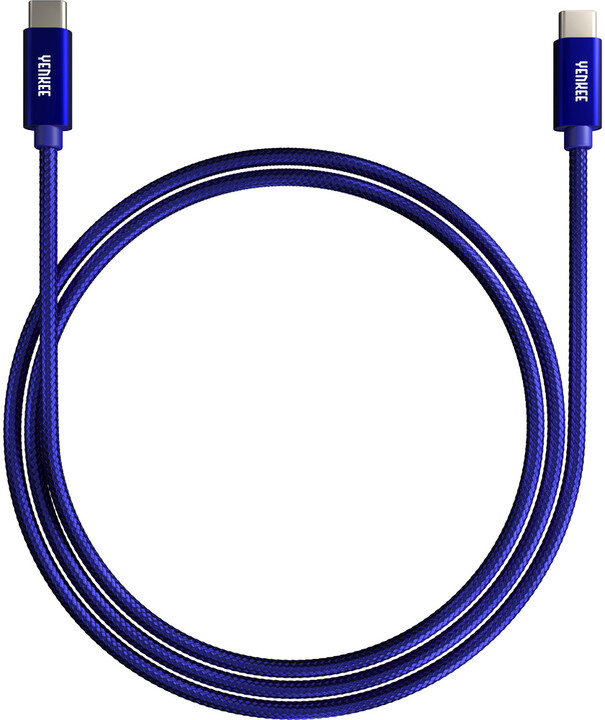 YENKEE kabel YCU C101 BE USB-C, 60W, 1m, modrá_822161002