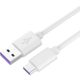 PremiumCord kabel USB-C - USB-A 2.0, M/M, Super fast charging, 5A, 1m, bílá