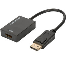 Digitus adaptér DisplayPort - HDMI 2.0, M/F, 20cm, černá_678951793