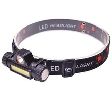 Solight LED čelová svítilna, 3W + COB,150 + 60lm, nabíjecí Li-Ion WN32